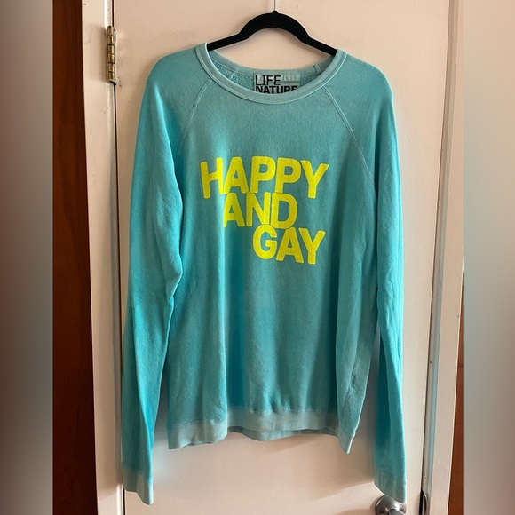 freecity Tops - Free City Happy and Gay Raglan Sweatshirt